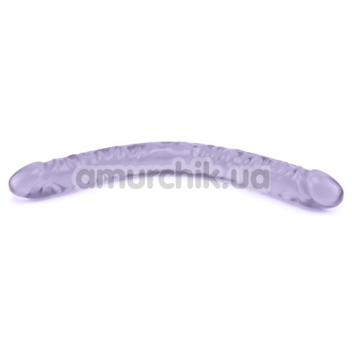 Двуконечный фаллоимитатор Crystal Jellies, 45 см фиолетовый