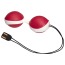 Вагінальні кульки з вібрацією Amor Vibratissimo Balls, біло-червоні - Фото №2