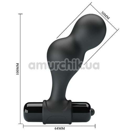 Анальная пробка с вибрацией MR Play Super Rower Silicone Vibrating Anal Plug, черная