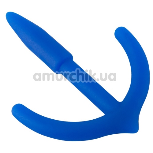 Уретральная вставка Penis Plug Sperm Stopper дугообразная, синяя