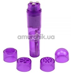 Клиторальный вибратор с насадками Hi-Basic, фиолетовый - Фото №1