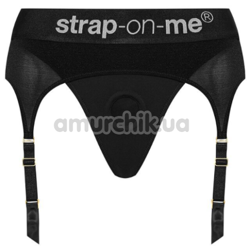 Трусики для страпона з підв'язками Strap-On-Me Rebel Harness, чорні - Фото №1