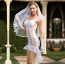 Костюм невесты JSY Sexy Lingerie, белый: платье + фата + перчатки - Фото №6