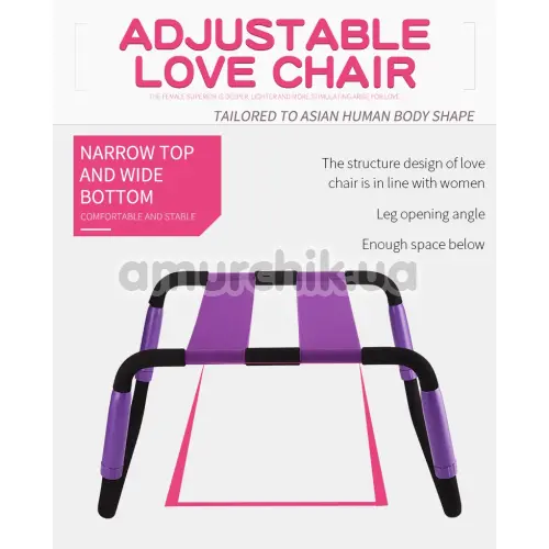 Стілець для сексу Roomfun Detachable Sex Chair, чорно-рожевий