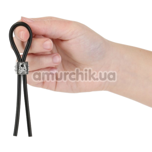 Ерекційне кільце для члена Lux Active Tether Adjustable Silicone Cock Tie, чорне