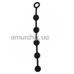 Анальная цепочка Alume Ribbed Anal Bead Chain, черная - Фото №1
