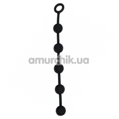 Анальний ланцюжок Alume Ribbed Anal Bead Chain, чорний - Фото №1