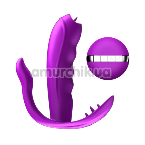 Вибратор с подогревом Fox M5 Cute, фиолетовый - Фото №1