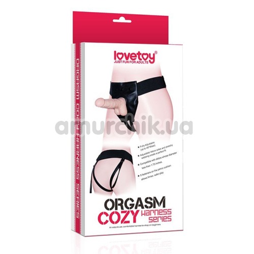 Трусики для страпона Lovetoy Orgazm Cozy Harness Series, чорні
