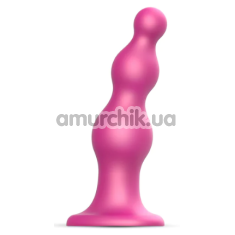 Фалоімітатор Strap-On-Me Dildo Plug Beads M, рожевий - Фото №1