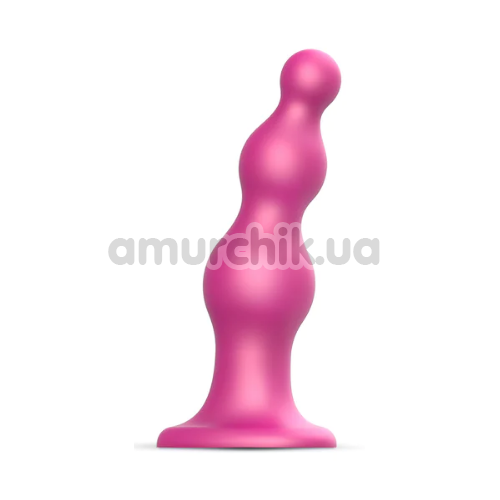 Фалоімітатор Strap-On-Me Dildo Plug Beads M, рожевий - Фото №1