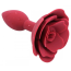 Анальная пробка с розой Loveshop Silicone Anal Plug, бордовая - Фото №0