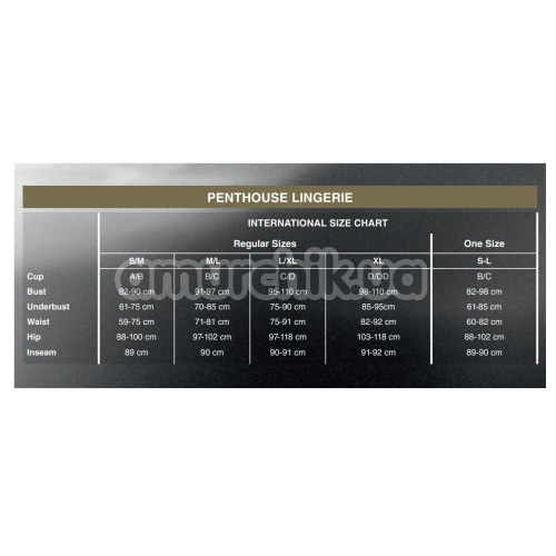 Комплект Penthouse Lingerie All Yours, чорний: пеньюар + трусики-стрінги