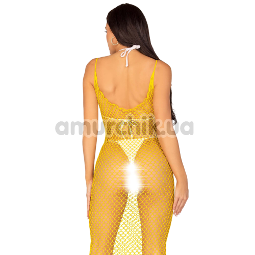 Платье Leg Avenue Never Enough Backless Maxi Dress, желтое