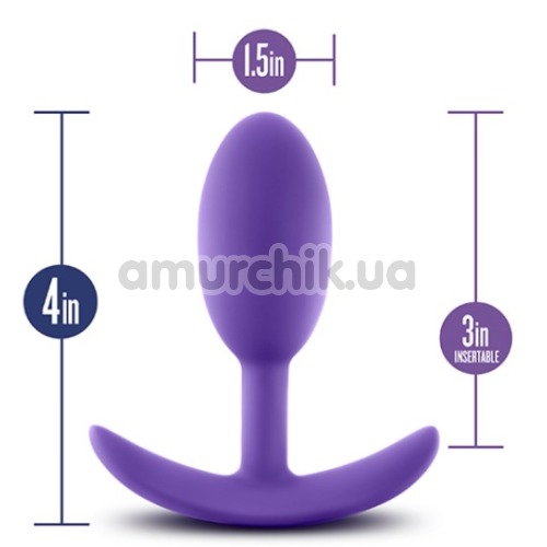 Анальная пробка Luxe Wearable Vibra Slim Plug Medium, фиолетовая