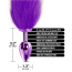 Анальна пробка з хвостом лисиці Nixie Butt Plug / Hombre Tail, фіолетова - Фото №1