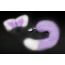 Анальная пробка Пикантные Штучки S с хвостом и ушками, фиолетовая - Фото №1