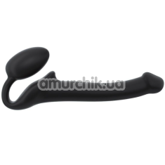 Безременевий страпон Strap-On-Me Silicone Bendable Strap-On S, чорний - Фото №1