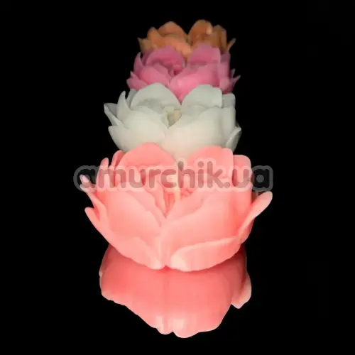 Свеча в виде розы GlowKink М - светится в темноте, розовая