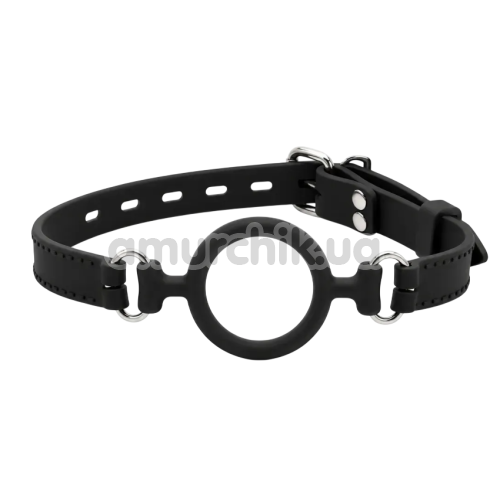 Кляп-кольцо DS Fetish Silicone Ring Gag, черный