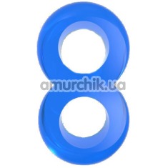 Кільце ерекційне Get Lock Duo Cock 8 Ball Ring, блакитне - Фото №1
