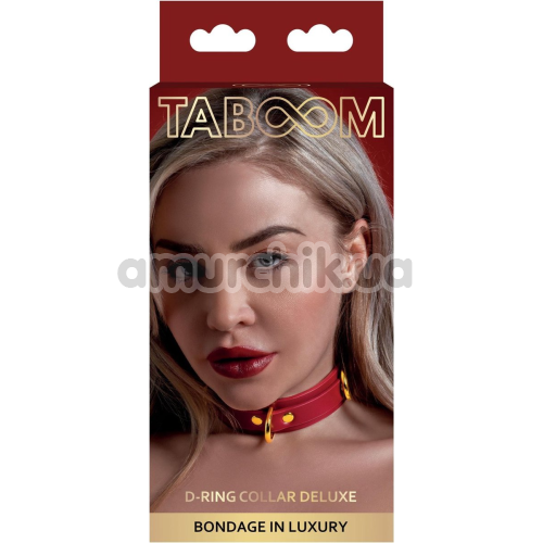 Ошейник Taboom D-Ring Collar Deluxe, красный