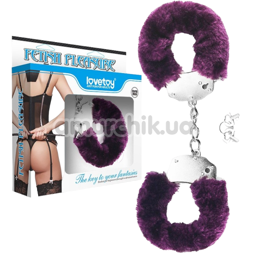 Наручники Fetish Pleasure Fluffy Handcuffs, фиолетовые