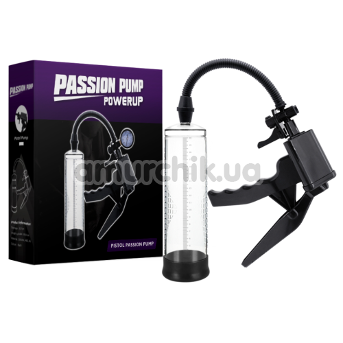 Вакуумная помпа для члена Passion Pump Powerup, черная