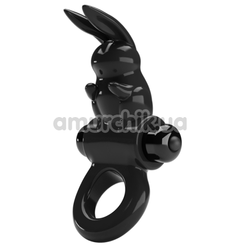 Эрекционное кольцо для члена с вибрацией Pretty Love Exciting Ring, черное - Фото №1