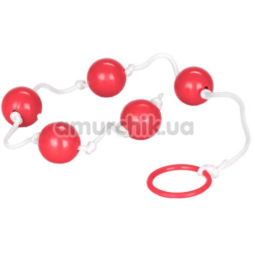 Анальные шарики Medium Anal Beads, красные - Фото №1