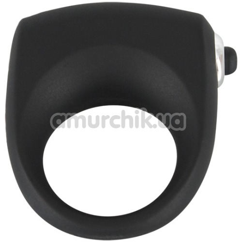 Віброкільце Black Velvets Silicone Vibrating Cock Ring, чорне - Фото №1