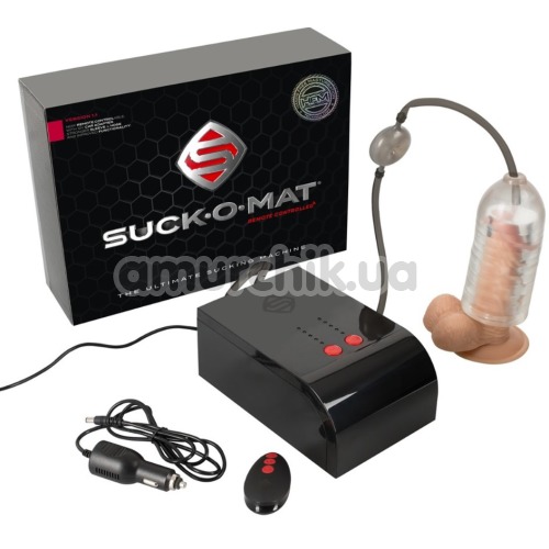 Секс-машина для мужчин Suck-O-Mat Remote Controlled, прозрачная - Фото №1