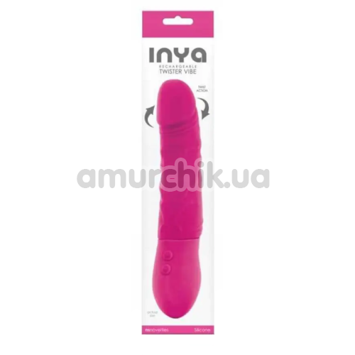 Вібратор з ротацією Inya Twister Vibe, рожевий
