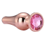 Анальная пробка с розовым кристаллом Gleaming Love Small Pleasure Plug, розовая - Фото №2