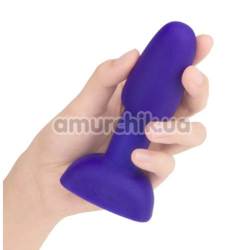 Анальная пробка с вибрацией и ротацией B-Vibe Rimming Plug Petite, фиолетовая