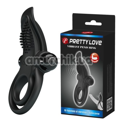 Виброкольцо Pretty Love Vibrant Penis Ring 210203, черное