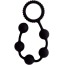 Анальная цепочка Menz Stuff Butt Beads Silver Plated Pull Ring, черная - Фото №0