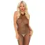 Комбинезон Leg Avenue Seamless Fishnet Halter Bodystocking, черный - Фото №3