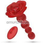Анальный вибростимулятор с ротацией Crushious Rosaline, красный - Фото №1