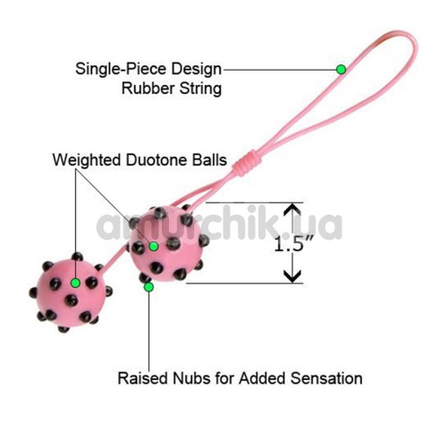 Вагинальные шарики Joanna Angel's Spiked Duotone Balls, розовые
