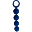 Анальная цепочка Loveshop Silicone Four Anal Beads Chain, синяя - Фото №1