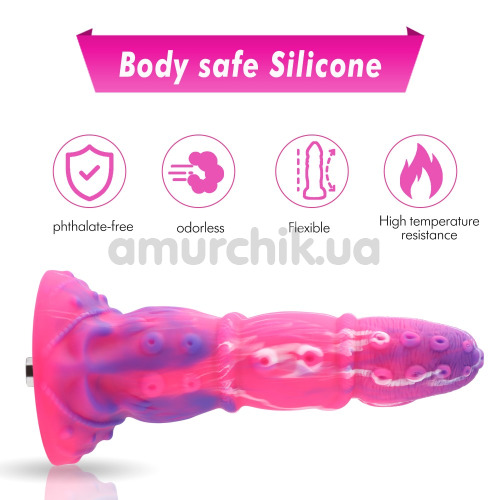 Фалоімітатор-насадка Hismith Anal Toy For HiHismith Ophicone Silicone Dildo, рожевий