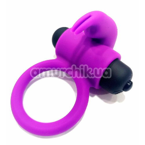 Эрекционное кольцо c вибрацией Virgite Clitoral Vibrating Ring E9, фиолетовое