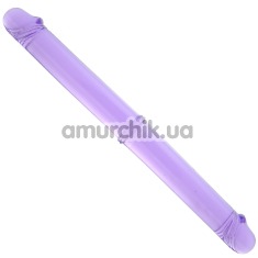 Двухконечный фаллоимитатор Twinzer Double Dong, фиолетовый - Фото №1