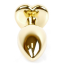 Анальна пробка із прозорим кристалом Exclusivity Jewellery Gold Heart Plug, золота - Фото №2