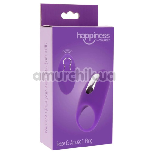 Виброкольцо для члена Toy Joy Happiness Tease & Arouse C-Ring, фиолетовое