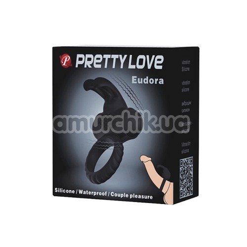 Виброкольцо Pretty Love Eudora, черное