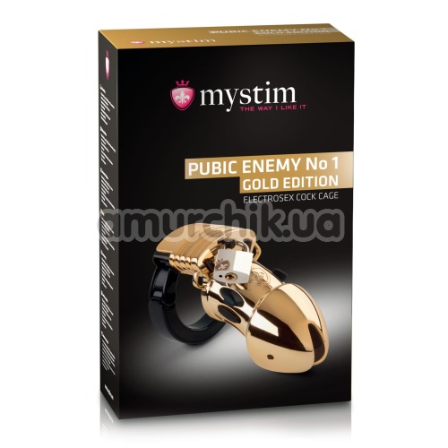 Пояс верности с электростимуляцией Mystim Gold Edition Pubic Enemy No 1