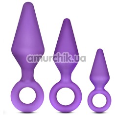 Набор анальных пробок Candy Rimmer Kit, 3 шт фиолетовый - Фото №1