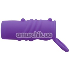 Насадка на пенис Sensation Sleeve, ребристая фиолетовая - Фото №1